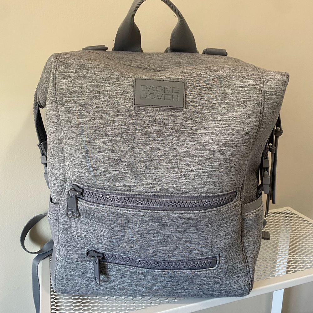 Dagne Dover Indi Large - heather grey. Neoprene diaper backpack / bag